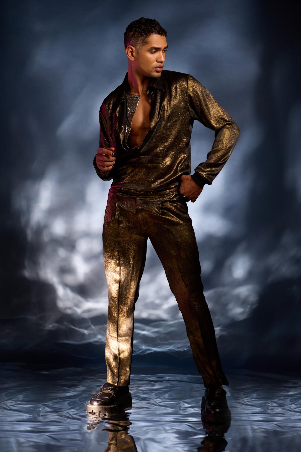 Bronze shirt with pants