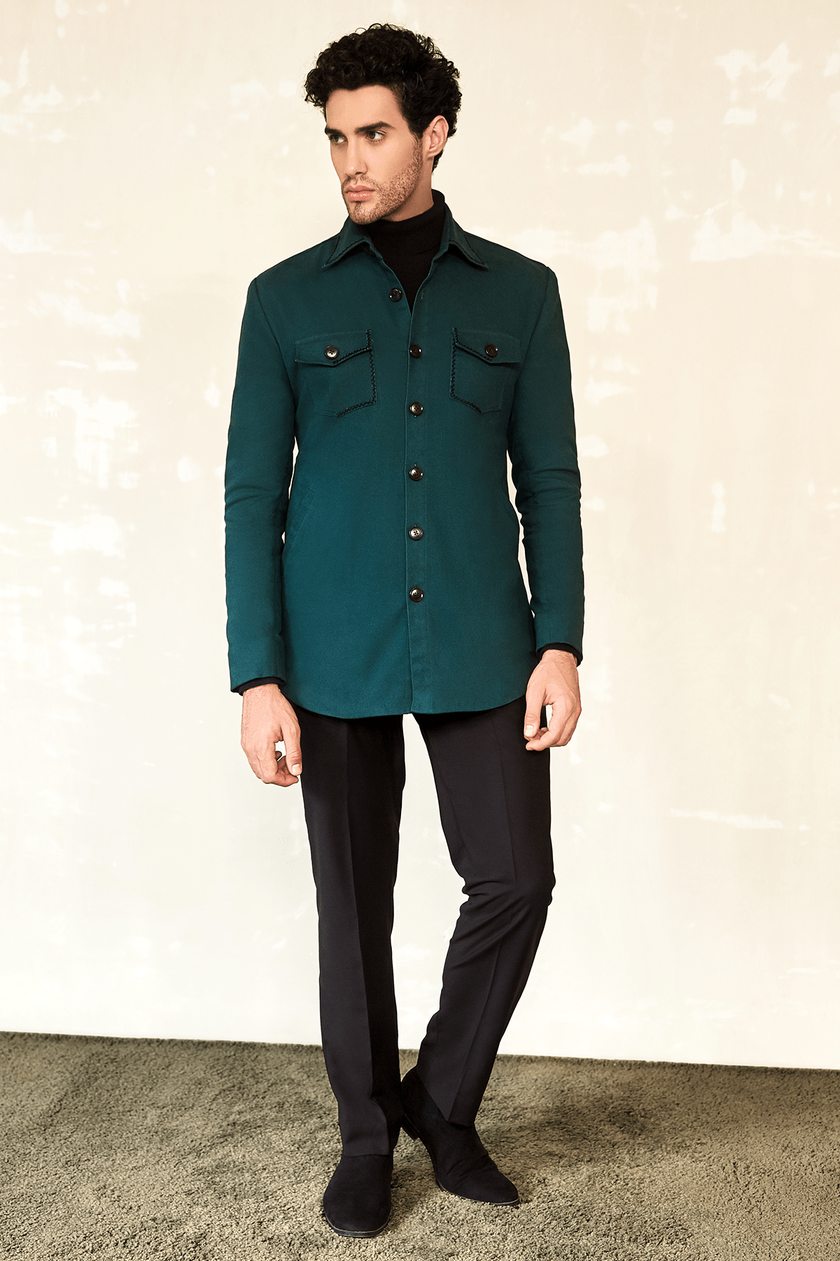 Deep Green Shacket - Kunal Anil Tanna