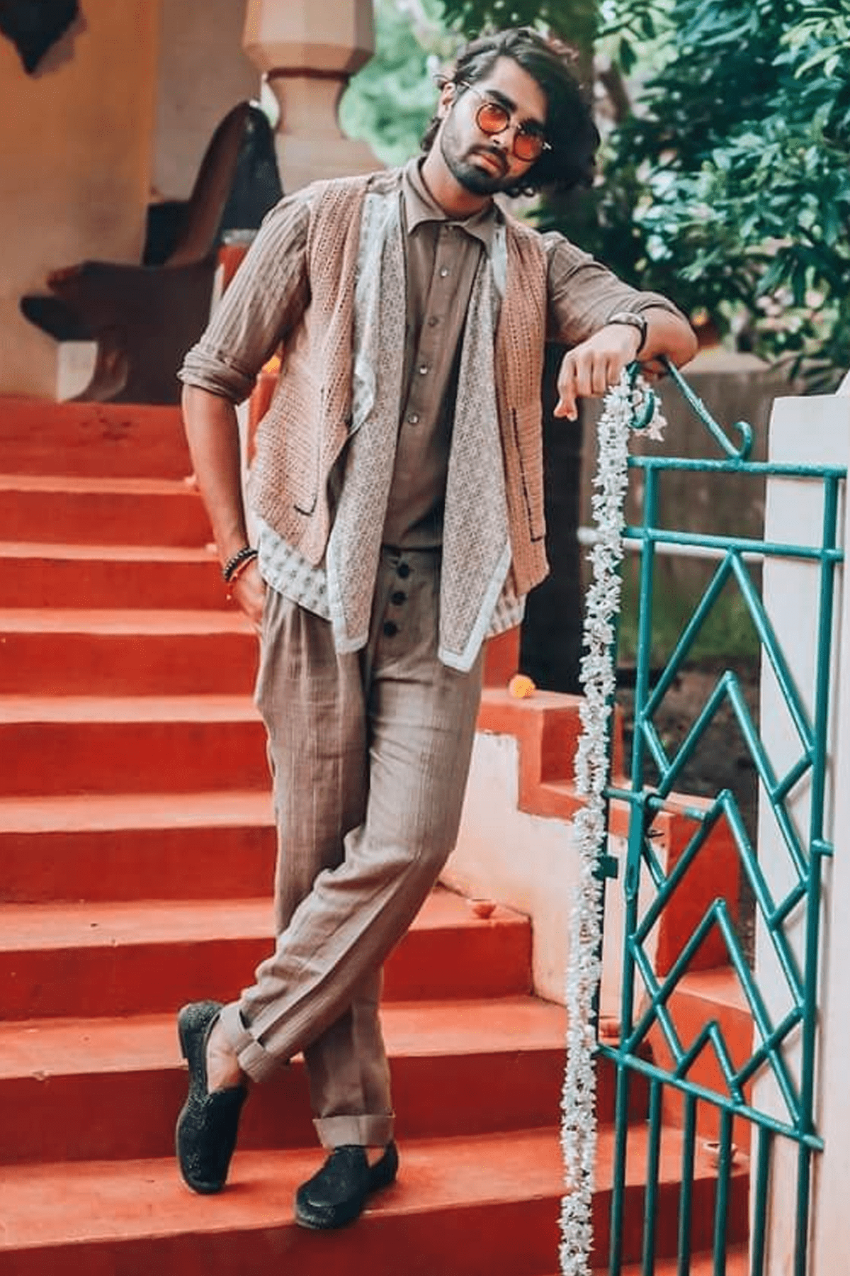 Siddharth Kerkar In Waist Cost with mock layered Kurta & Trouser - Kunal Anil Tanna