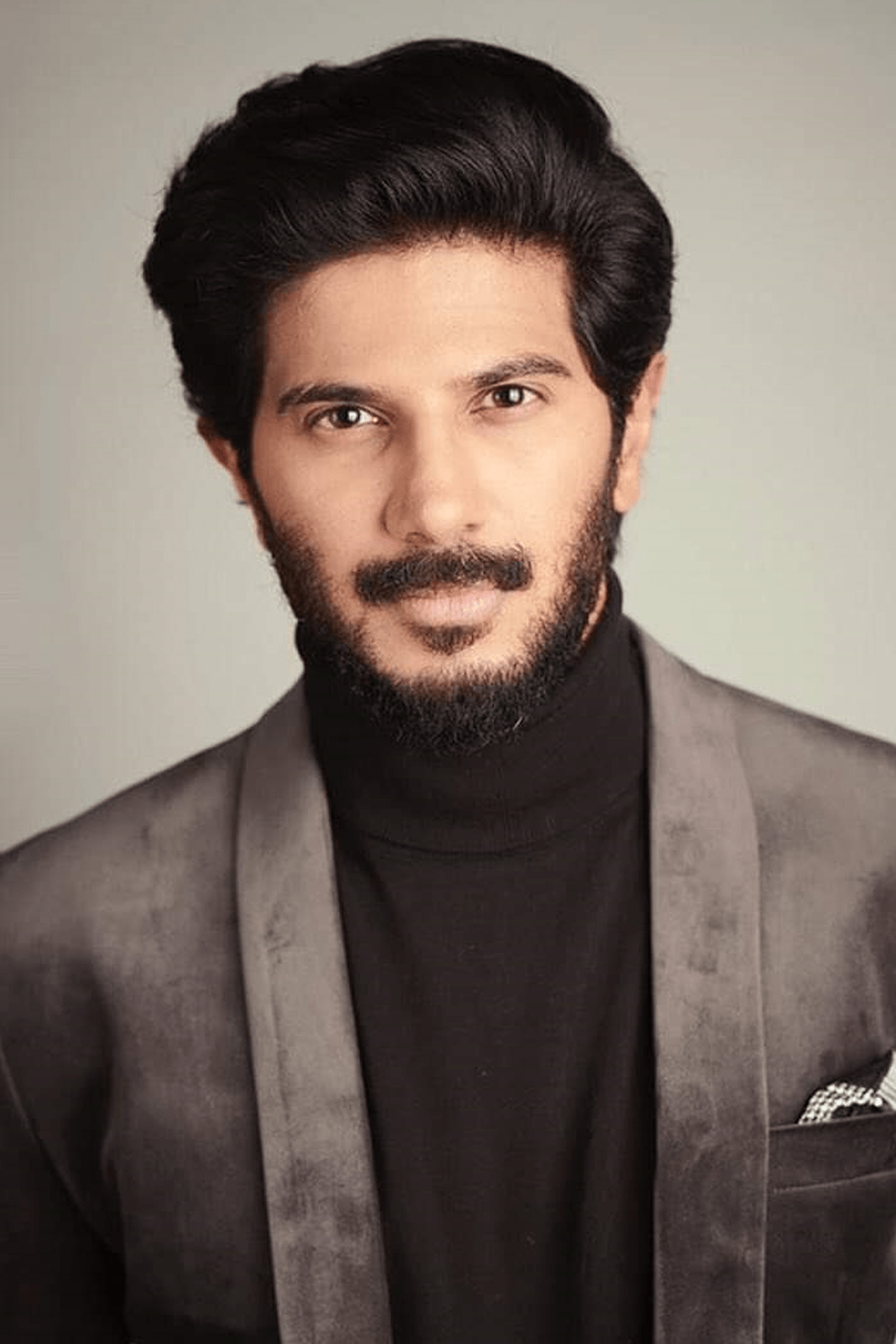 Dulquer Salman In Dark Grey Jacket, Black Polo Neck, Black Trousers - Kunal Anil Tanna