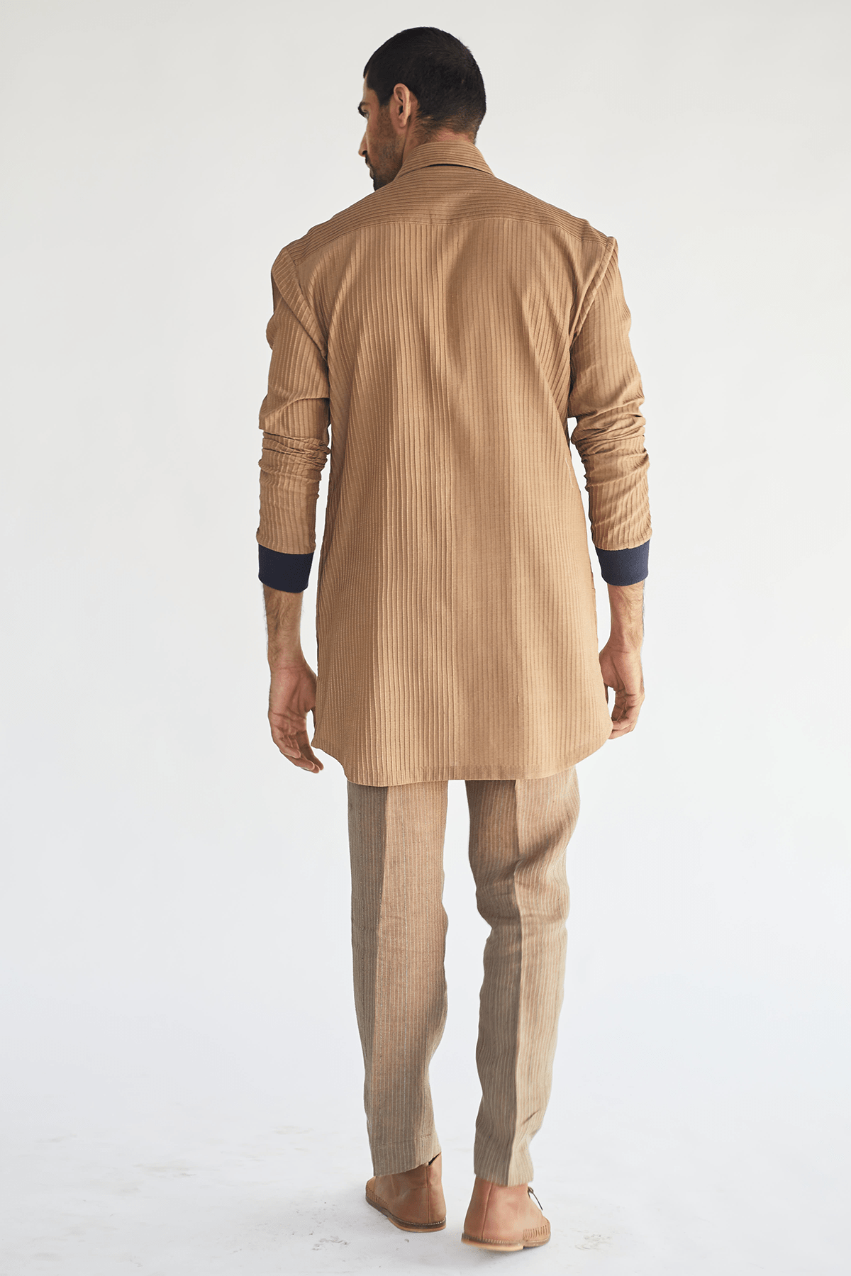 Open Bandi Jacket with Beige Kurta and Pants - Kunal Anil Tanna