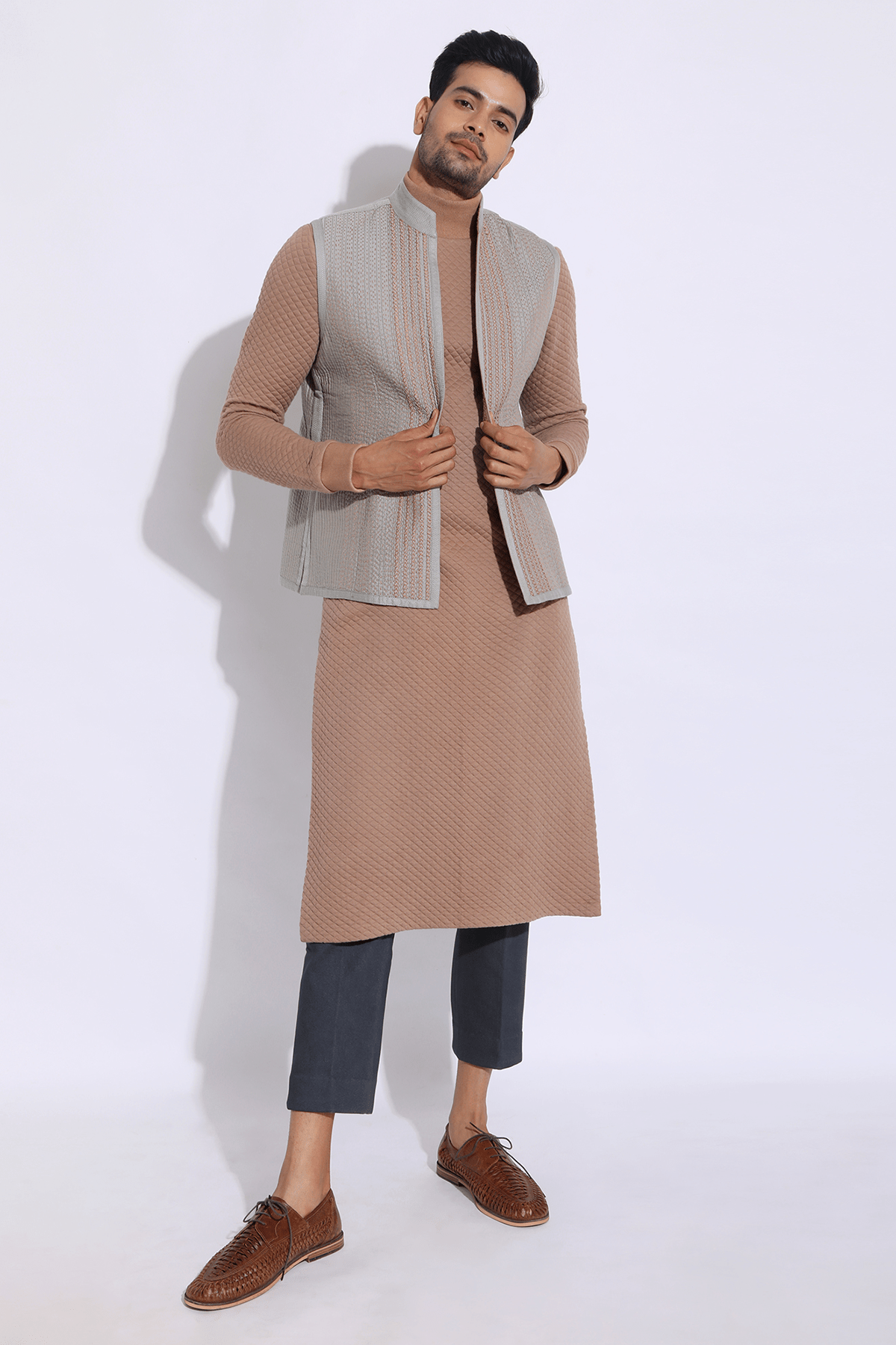 Textured Bandi Jacket - Kunal Anil Tanna